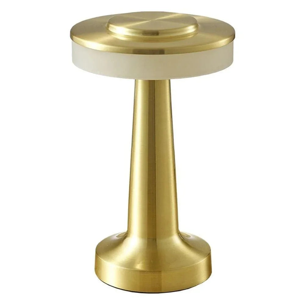 Lampe sans fil Fugue finition dorée, vue de face