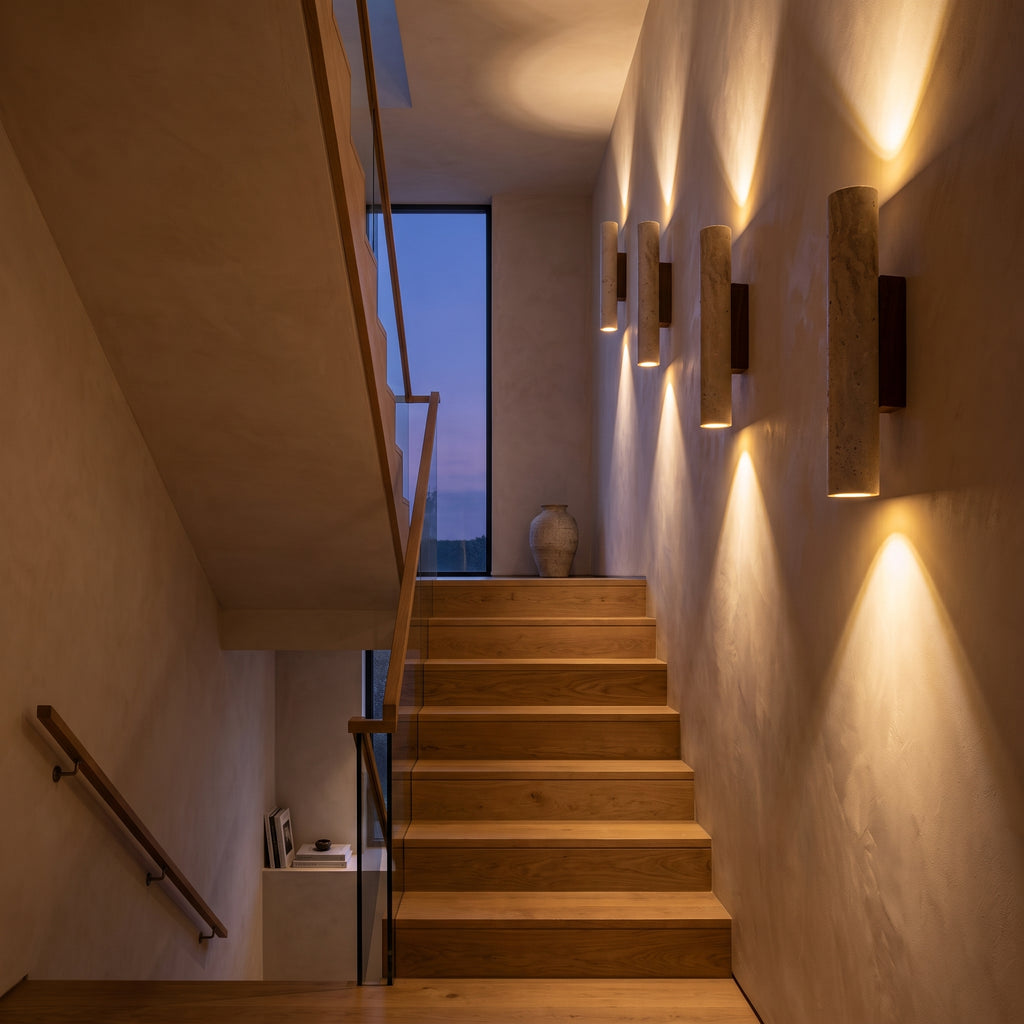 Appliques Aria dans une cage d'escalier