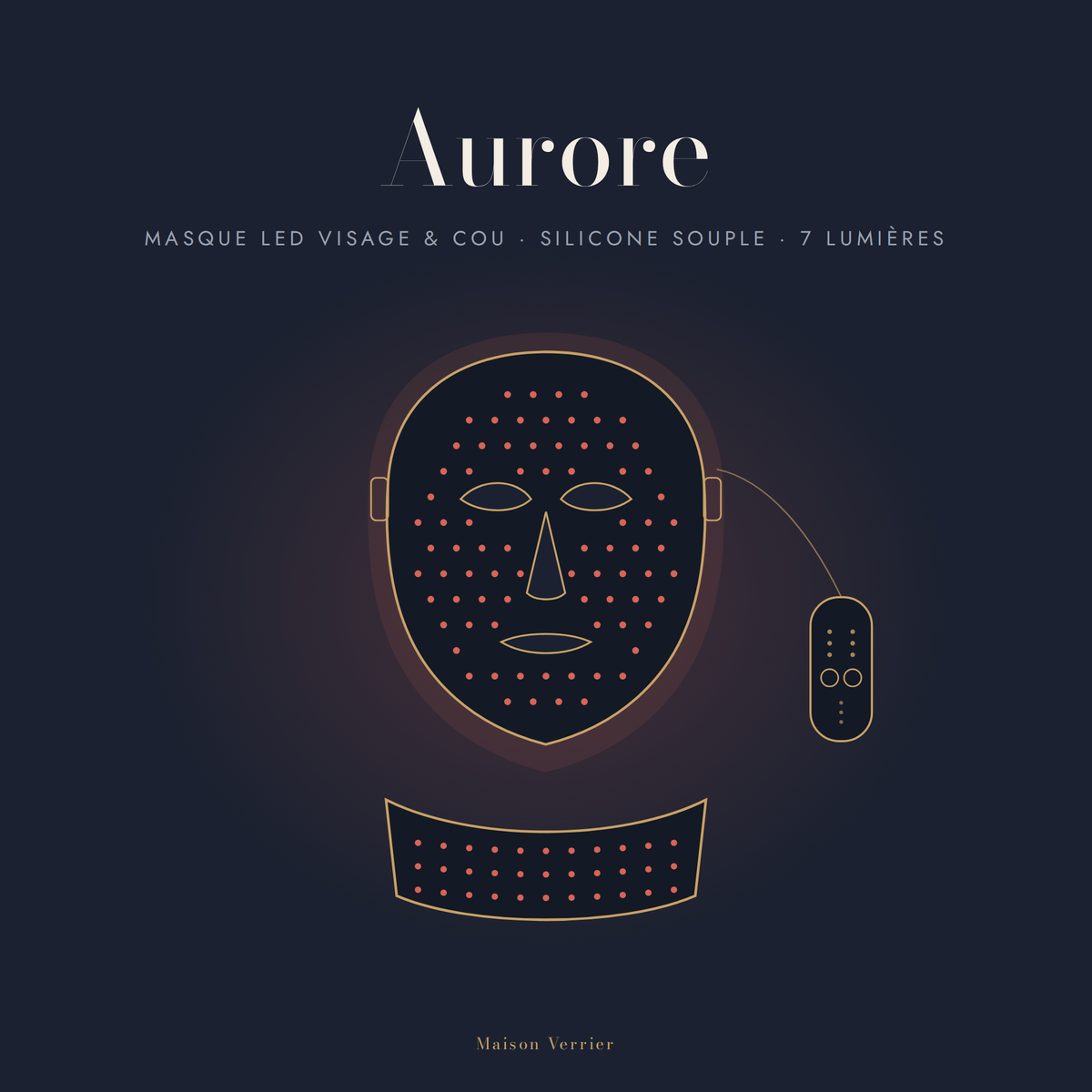 Masque LED visage et cou Aurore