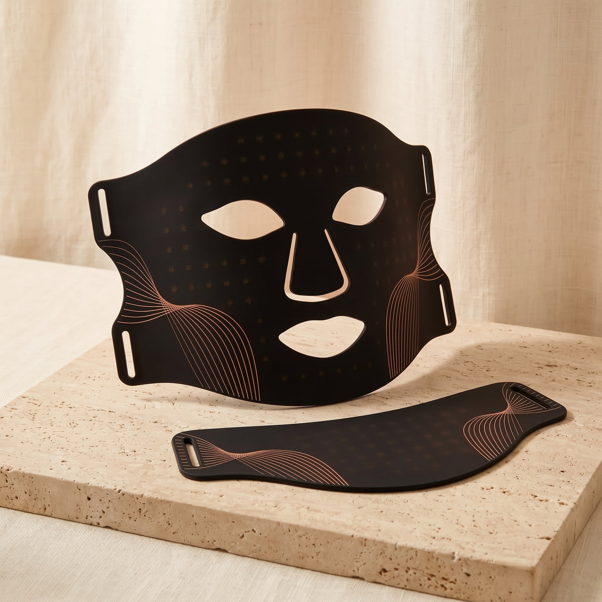 Masque LED visage et cou Aurore, coloris Noir