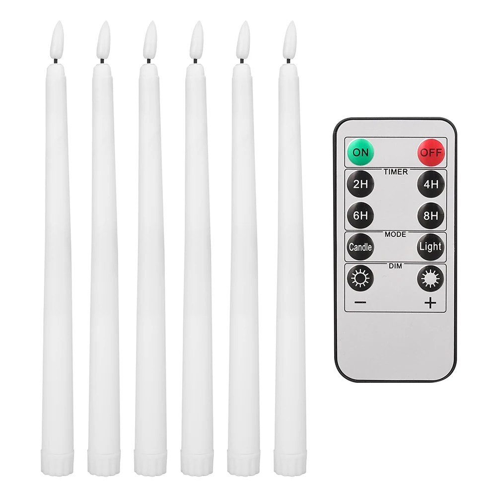 Lot de 6 bougies chandelles LED Carillon et leur télécommande