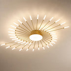 Suspension LED ronde Nocturne 42 cm au-dessus d'une table