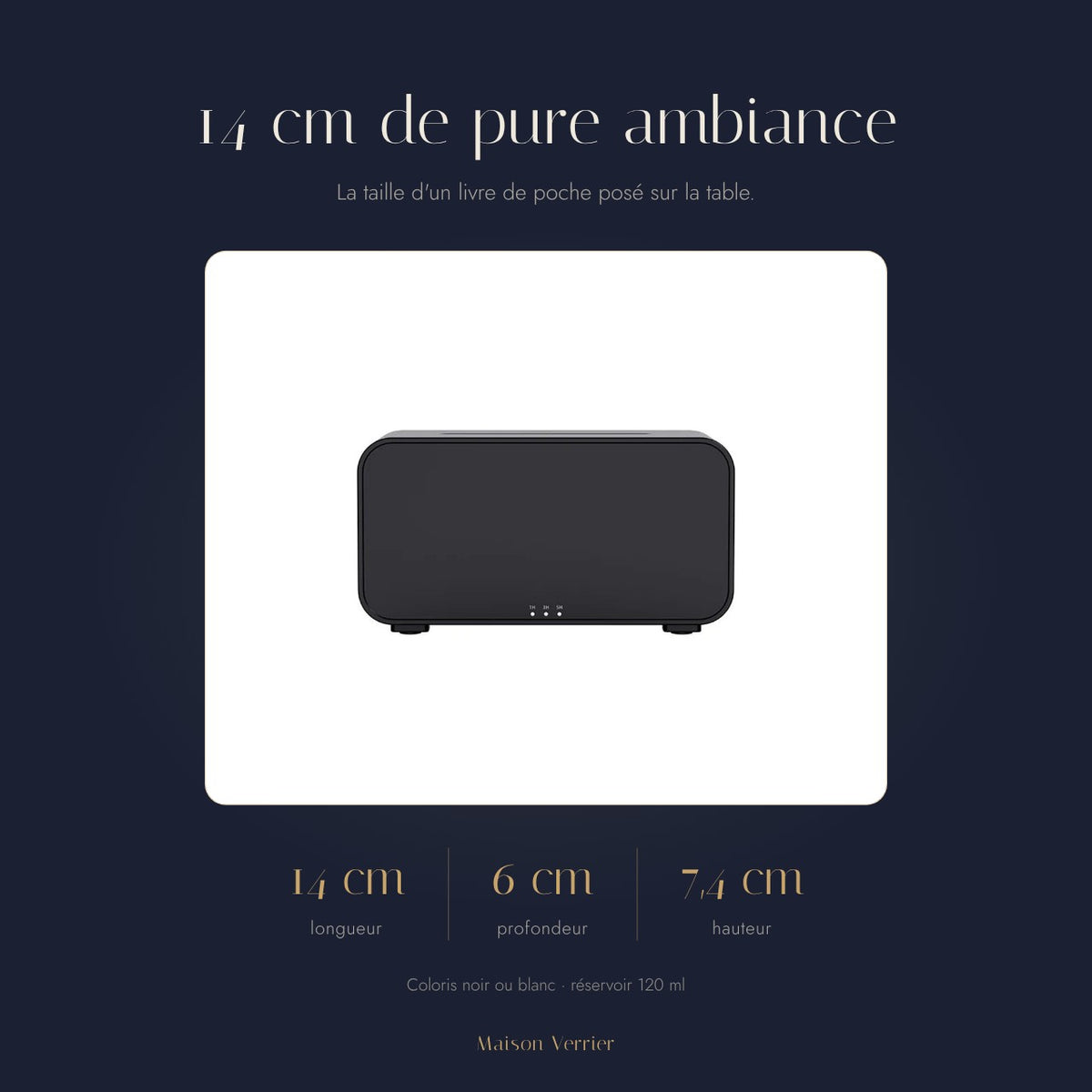 Diffuseur flamme compact Vibrato : dimensions