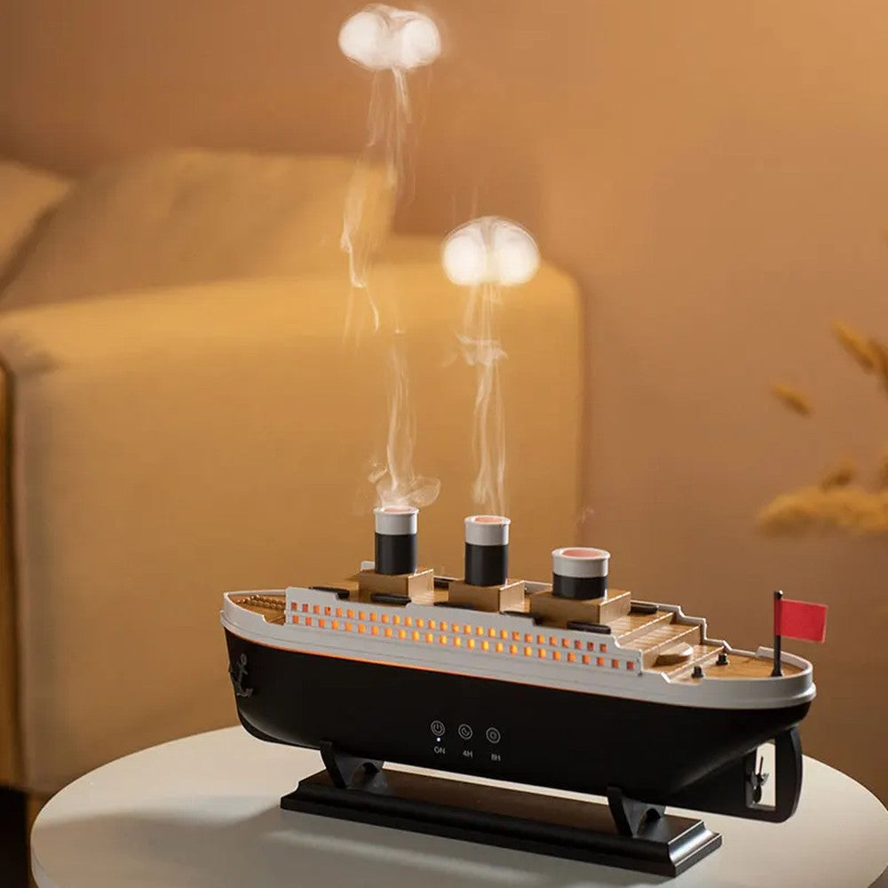 Diffuseur paquebot Barcarolle : anneaux de brume en forme de méduses