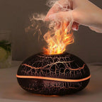 Diffuseur galet Cadence : finition craquelée, flamme ambre