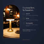 Lampe sans fil Fugue : tactile, rechargeable, sans fil