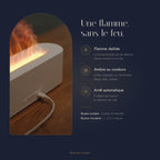 Diffuseur effet flamme Boléro : flamme réaliste, couleurs et arrêt automatique