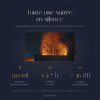 Diffuseur effet flamme Boléro : réservoir 150 ml, 5 à 7 h de diffusion