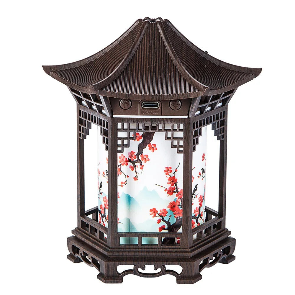 Diffuseur lanterne Lyre : bois foncé