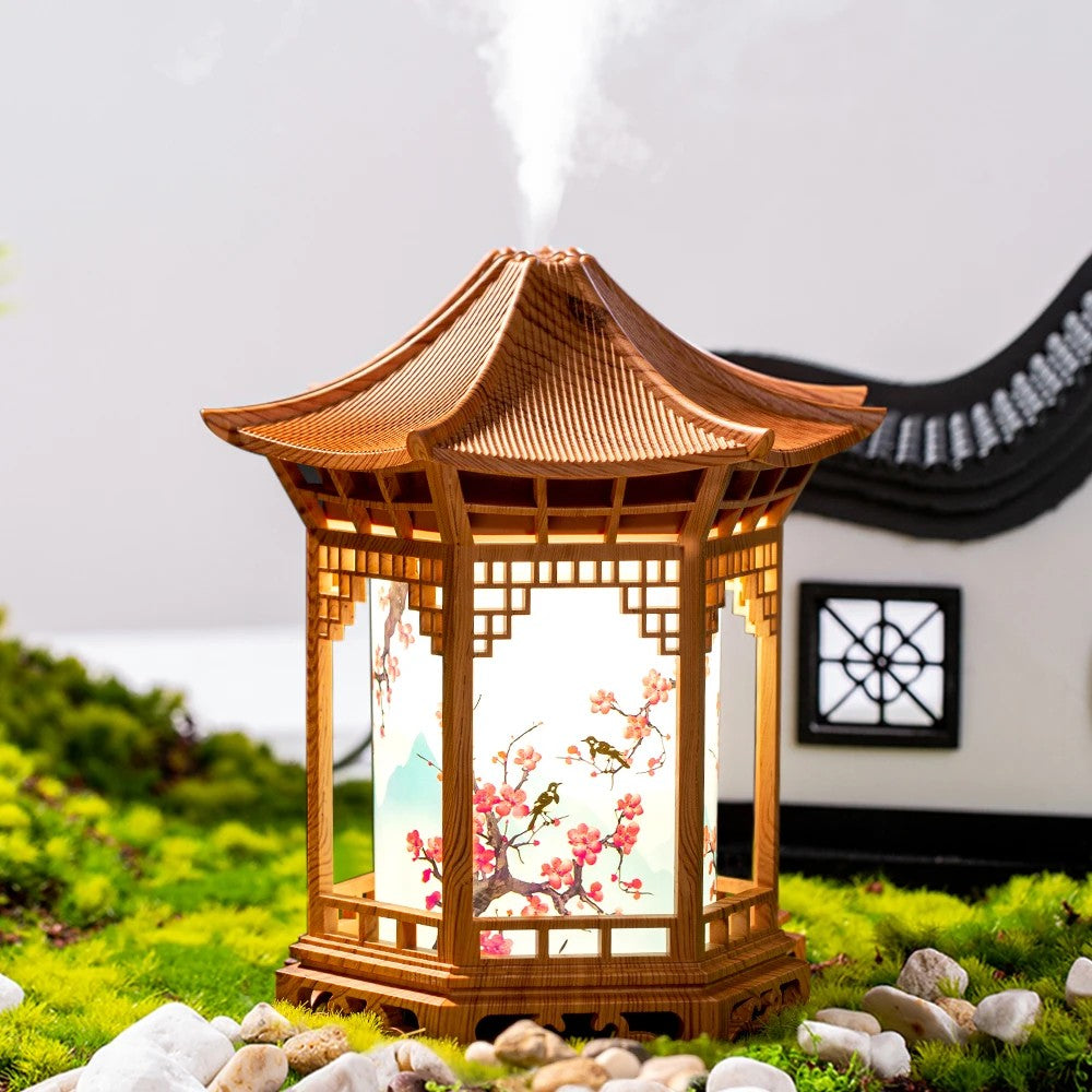 Diffuseur lanterne Lyre : dans un jardin