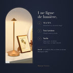 Lampe sans fil Solo : 10 à 12 h d'autonomie, trois lumières, tactile