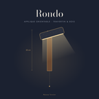 Applique murale orientable Rondo en travertin et bois