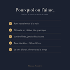 Pourquoi on aime la suspension Valse en rotin tressé