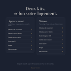 Contenu des kits Appartement et Maison de l'alarme Vigie